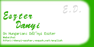 eszter danyi business card